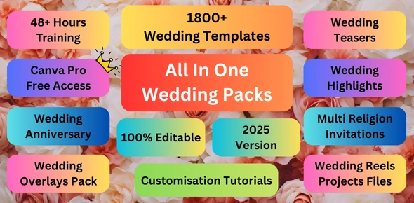 01 Wedding Packs 100 Gb Data - Complete All In One Wedding Packs 100 Gb Data - Complete All In One - Image 1